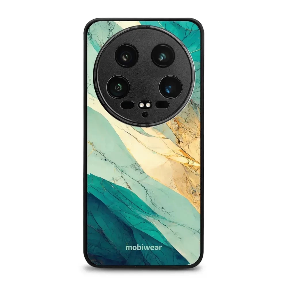 Etui ochronne do Xiaomi 14 Ultra, Mobiwear Glossy Case, turkusowy marmur