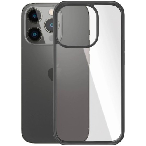 Image of Etui antybakteryjne PanzerGlass ClearCase do iPhone 14 Pro, czarna ramka