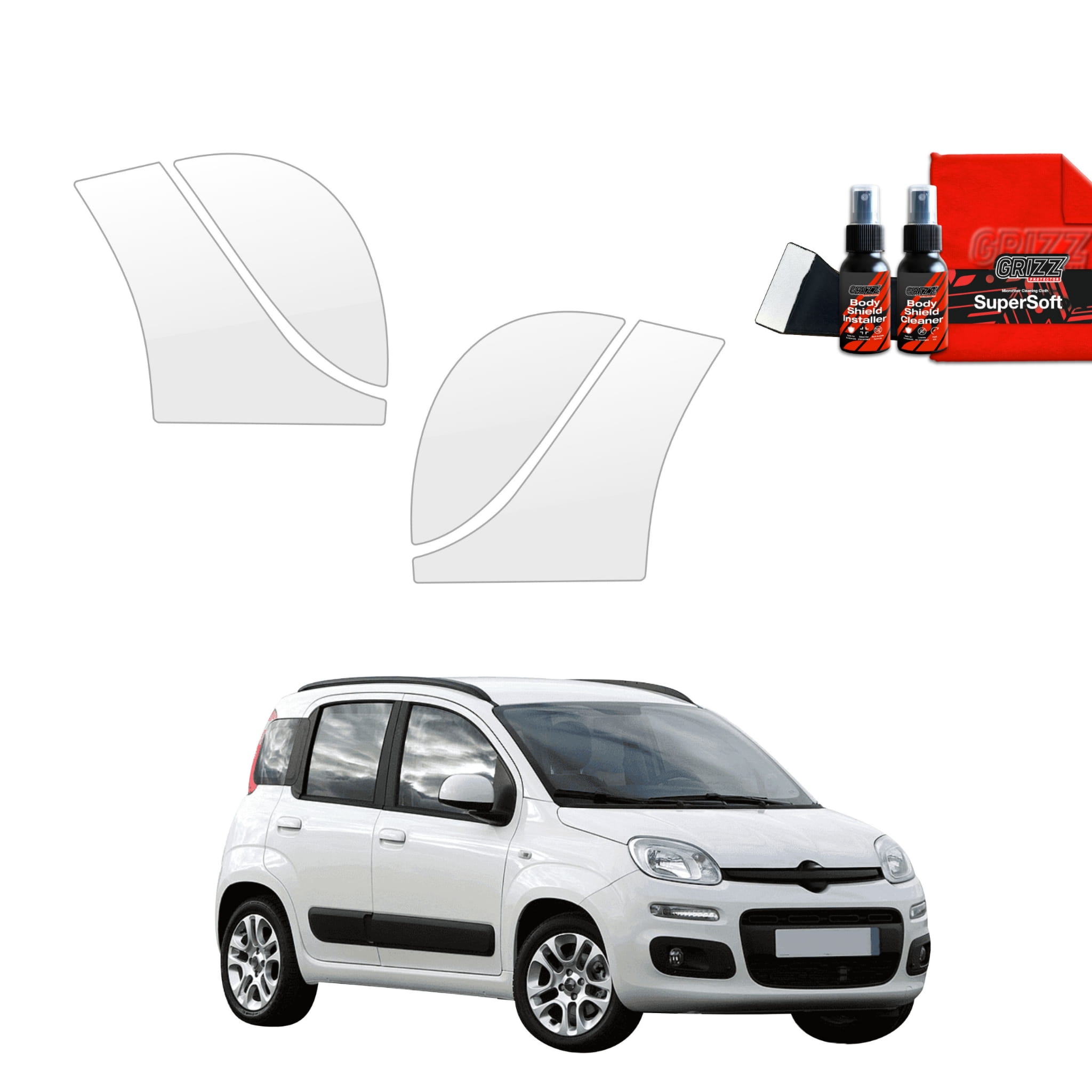 4w1 Folia ochronna na nadkola Grizz Protector do Fiat Panda 3 Hatchback 5D (2011-2016)