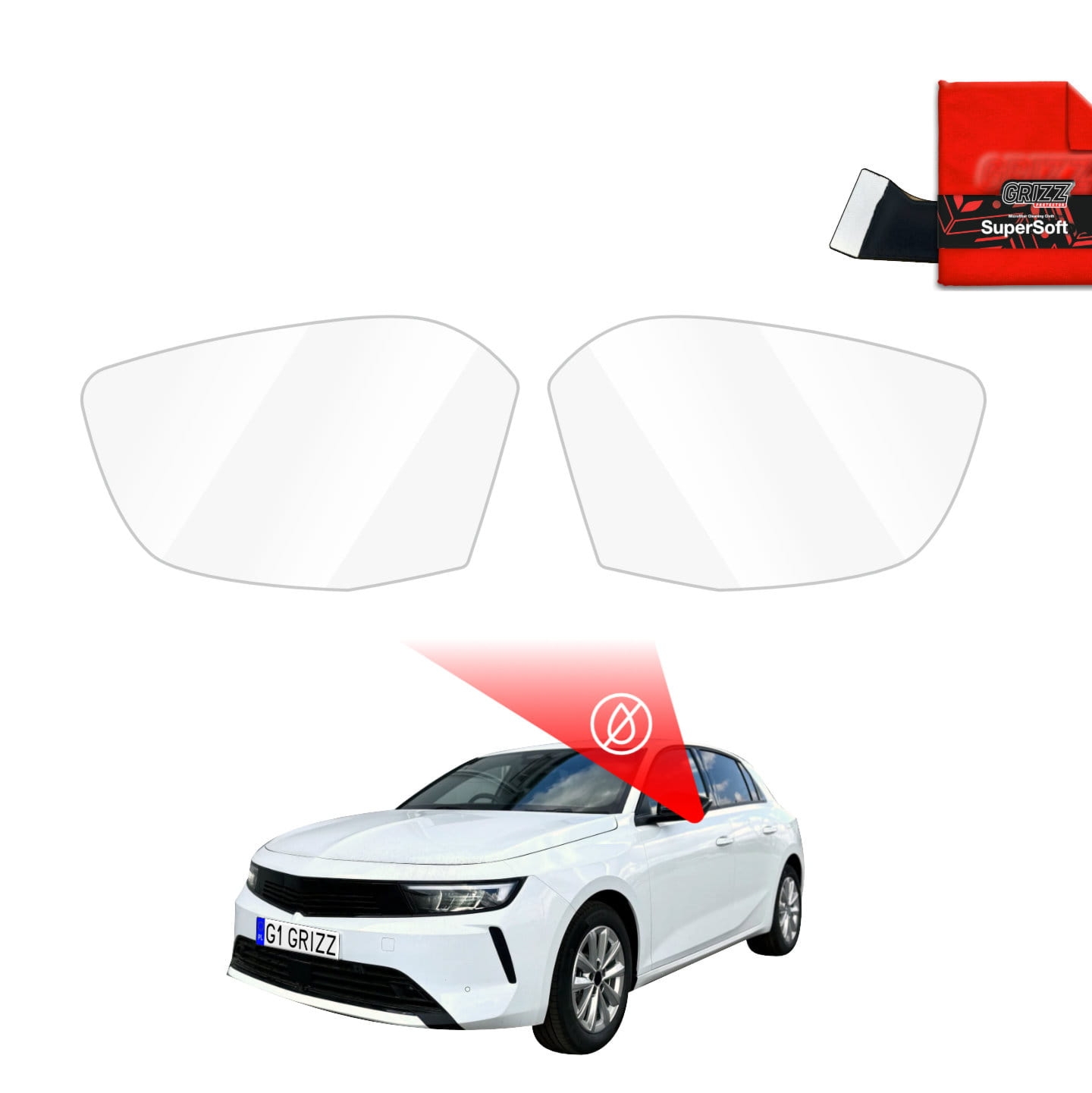 Folia przeciwdeszczowa Grizz Protector na lusterka do Opel Astra (2025-2026)