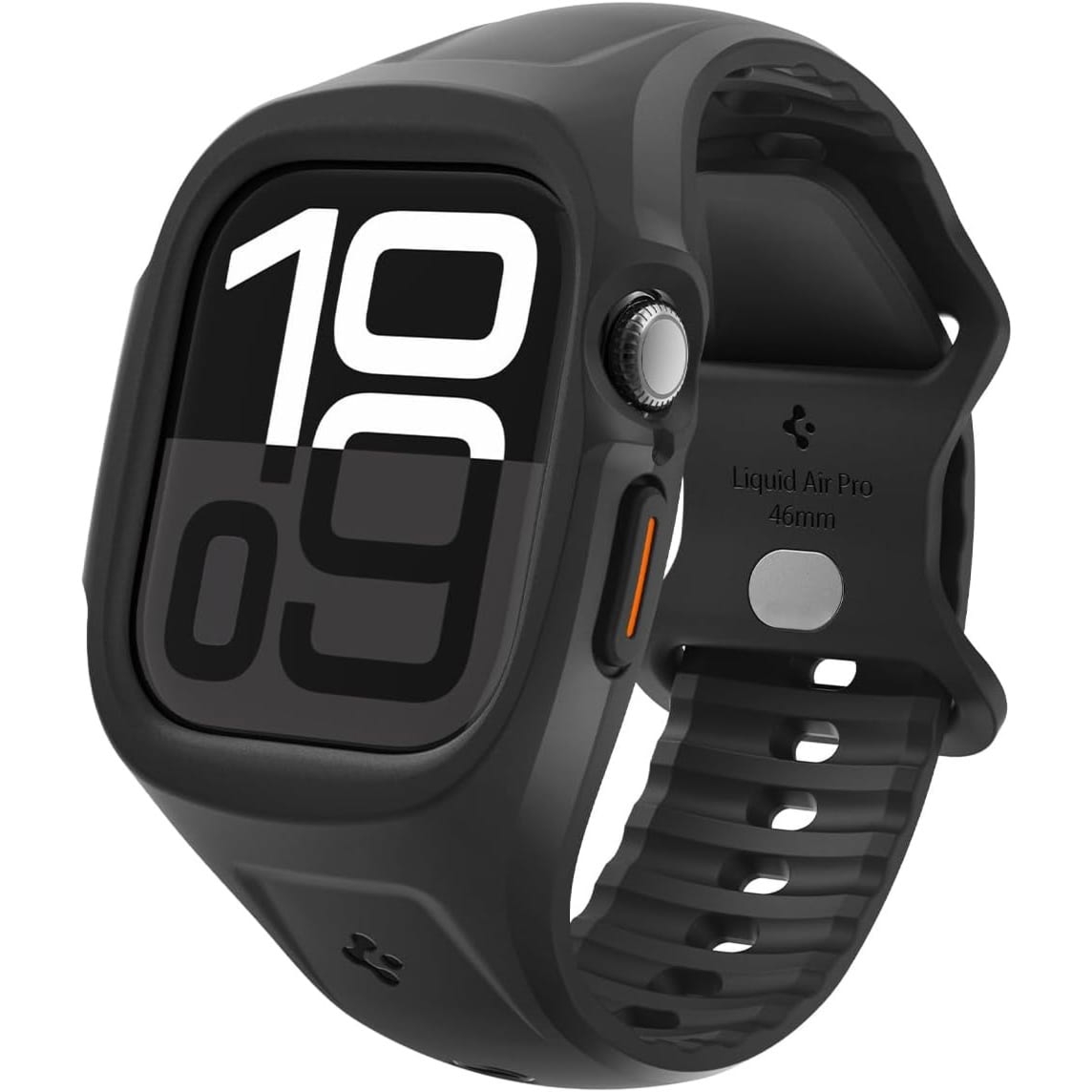 Etui z paskiem Spigen Liquid Air Pro do Apple Watch 11 / 10 (46 mm), czarne