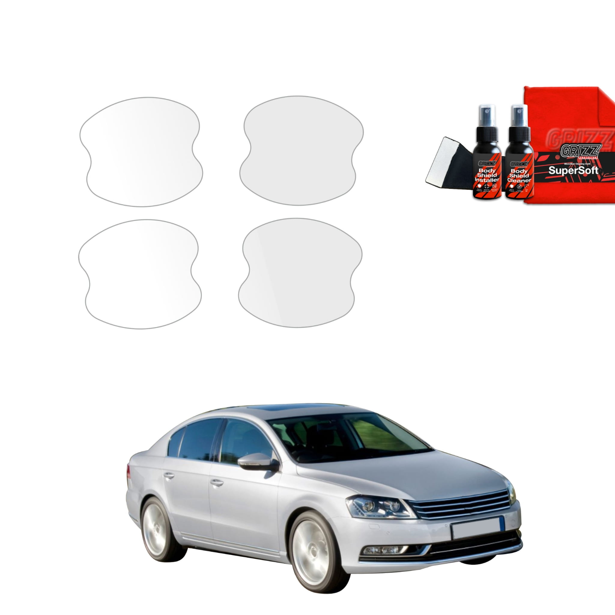 4w1 Folia ochronna pod klamki Grizz Protector do Volkswagen Passat B7 Sedan (2010-2014)