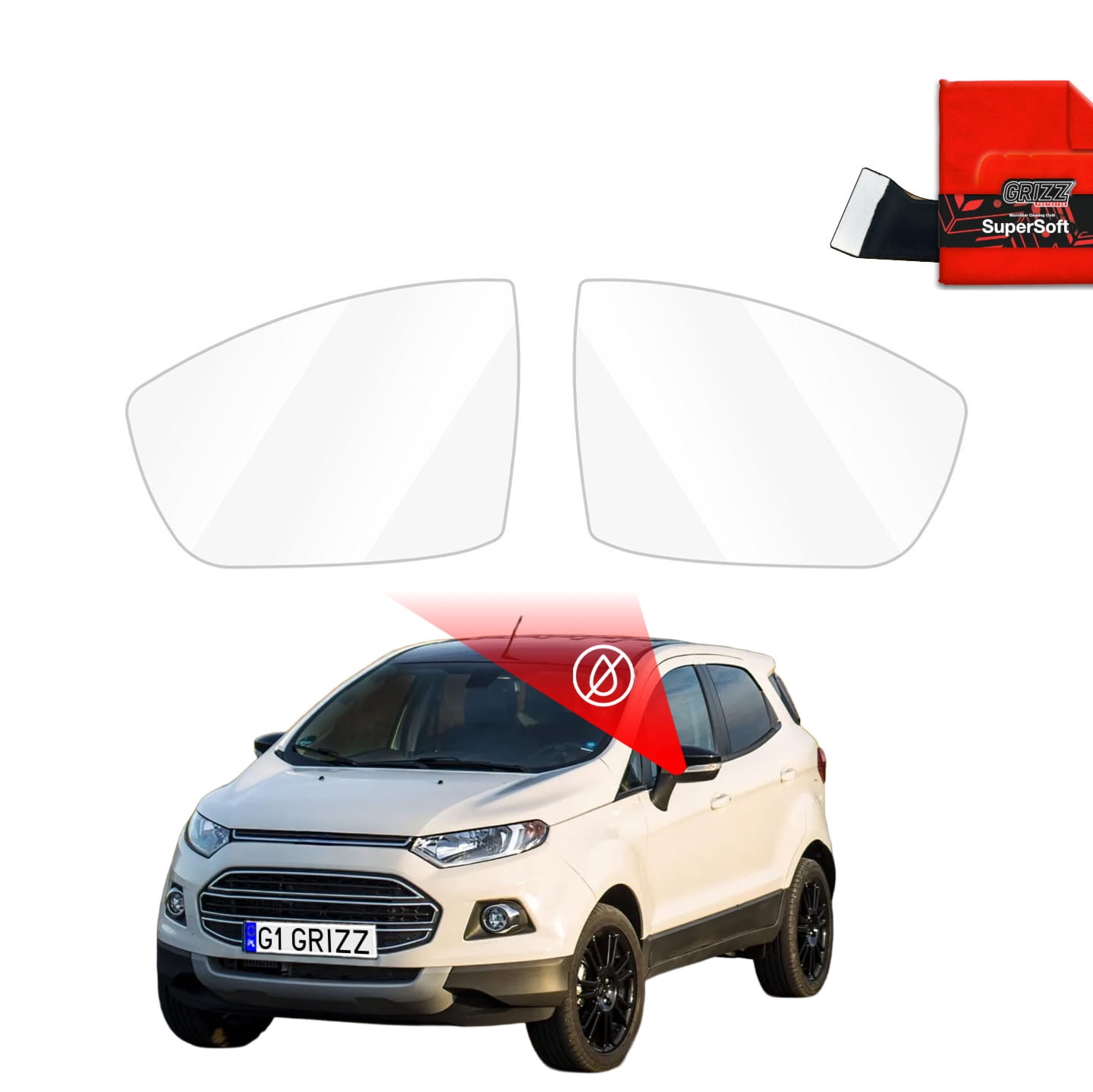 Folia przeciwdeszczowa Grizz Protector na lusterka do Ford EcoSport (2012-2016)