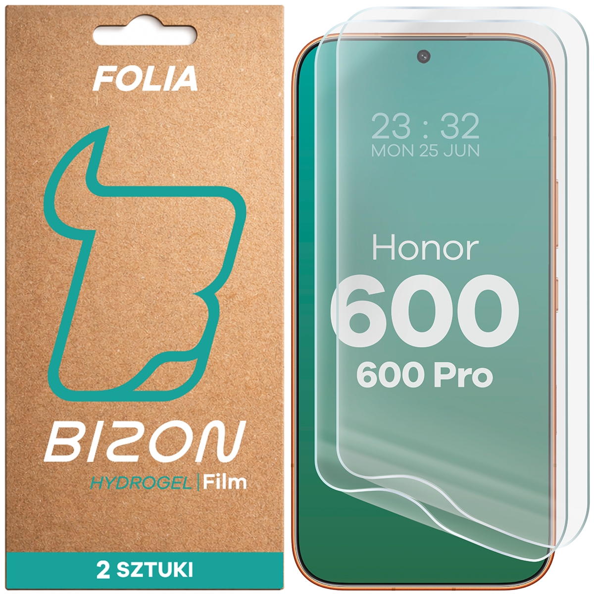 Folia hydrożelowa na ekran Bizon Film Hydrogel Front Duo do Honor 600 5G / 600 Pro 5G, 2 sztuki