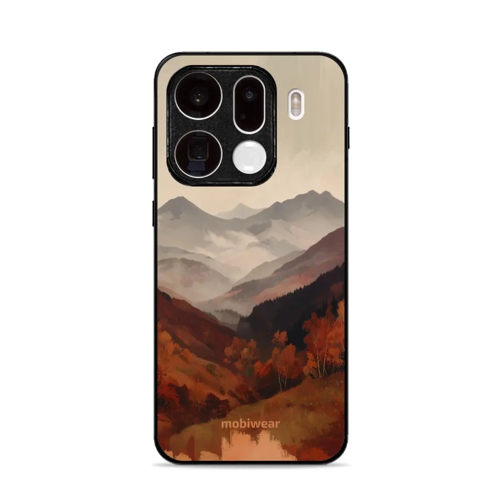 Etui ochronne do OPPO Find X9 Pro, Mobiwear Glossy Case, mglista dolina w górach