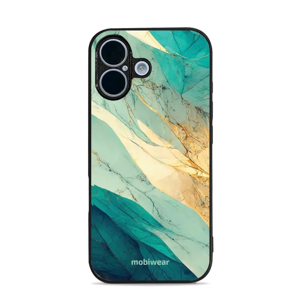 Etui ochronne do iPhone 17, Mobiwear Glossy Case, turkusowy marmur