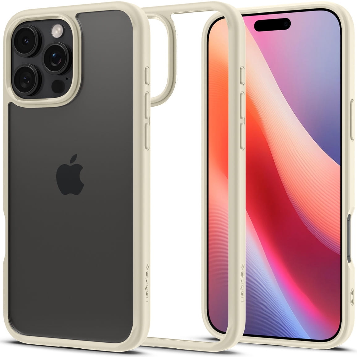 Image of Etui Spigen Crystal Hybrid do iPhone 16 Pro Max, przezroczysto-beżowe