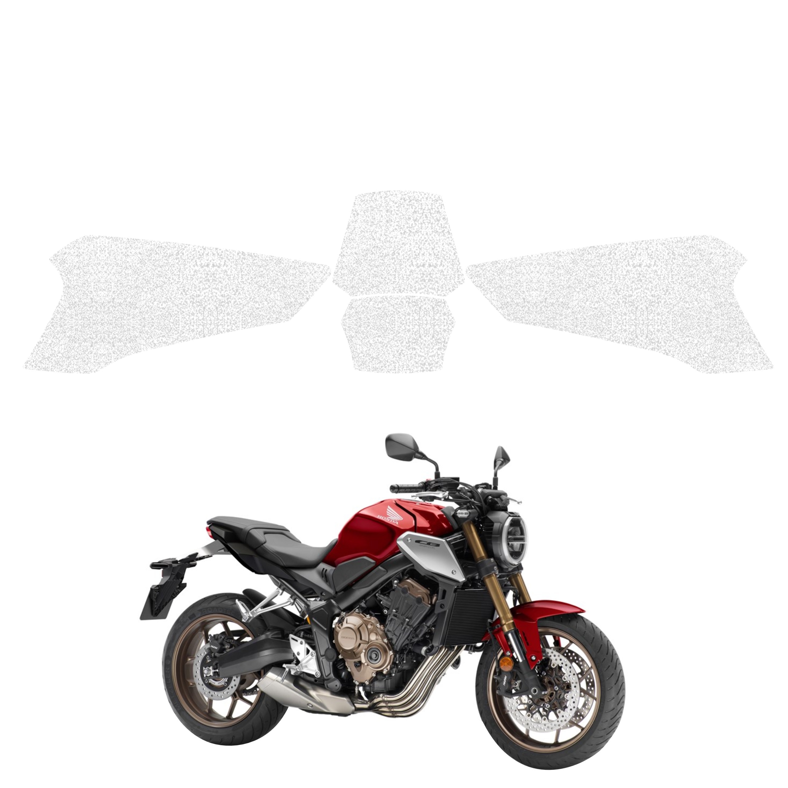 4w1 Biała powłoka techniczna Grizz Protector na bak Honda CB650R (2021-2023)