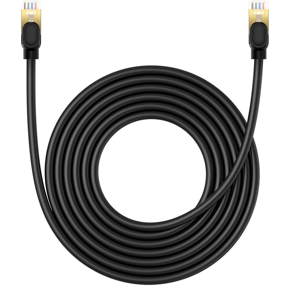 Image of Kabel sieciowy Ethernet Baseus High Speed Cat. 8 RJ-45, 40Gb/s, 5m czarny