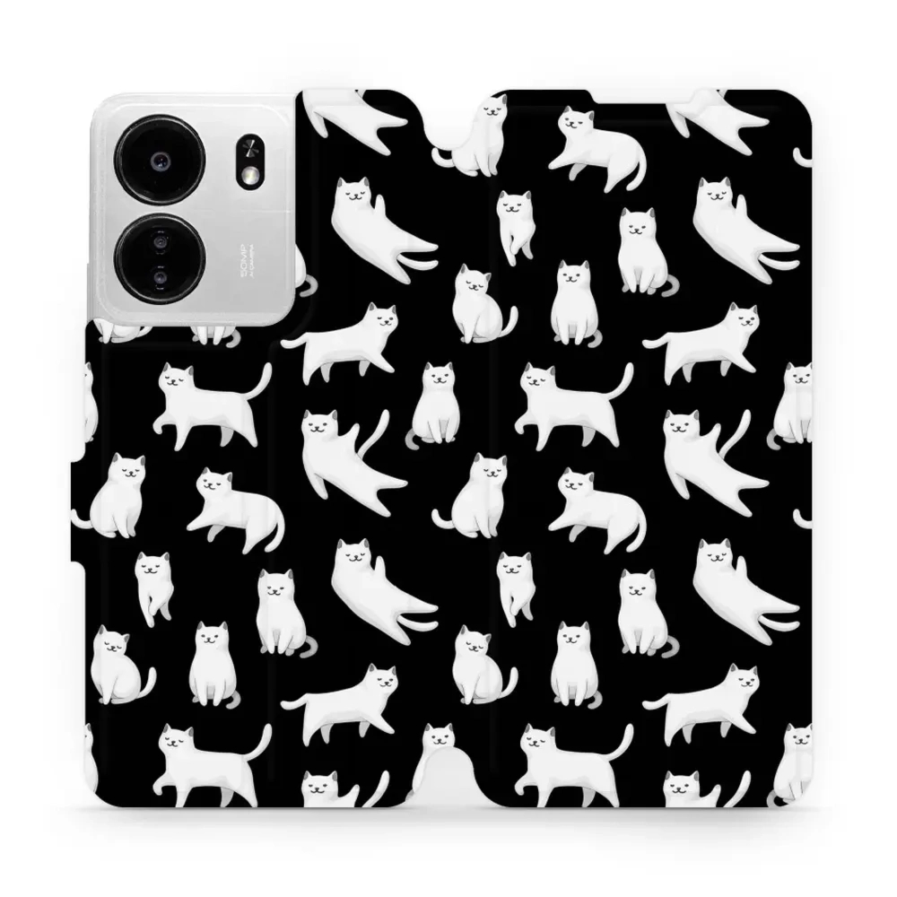 Etui z klapką do Xiaomi Poco C65, Mobiwear Book, kotki luna