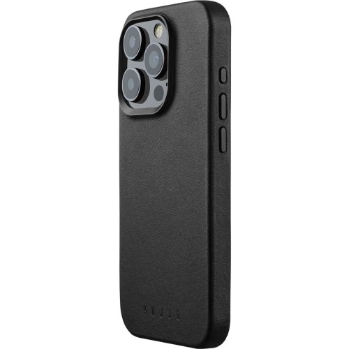 Image of Etui Mujjo Full Leather Case MagSafe do iPhone 15 Pro, czarne