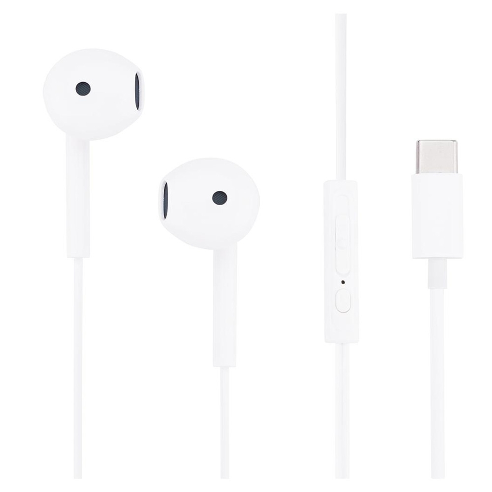 Przewodowe słuchawki douszne Musthavz To Go, USB-C, mikrofon, białe