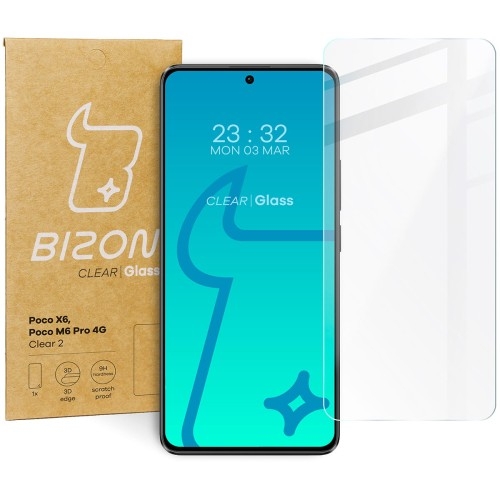 Image of Szkło hartowane Bizon Glass Clear 2 do Poco X6 / Poco M6 Pro 4G / Redmi Note 13 5G / Redmi Note 13 Pro 4G/5G