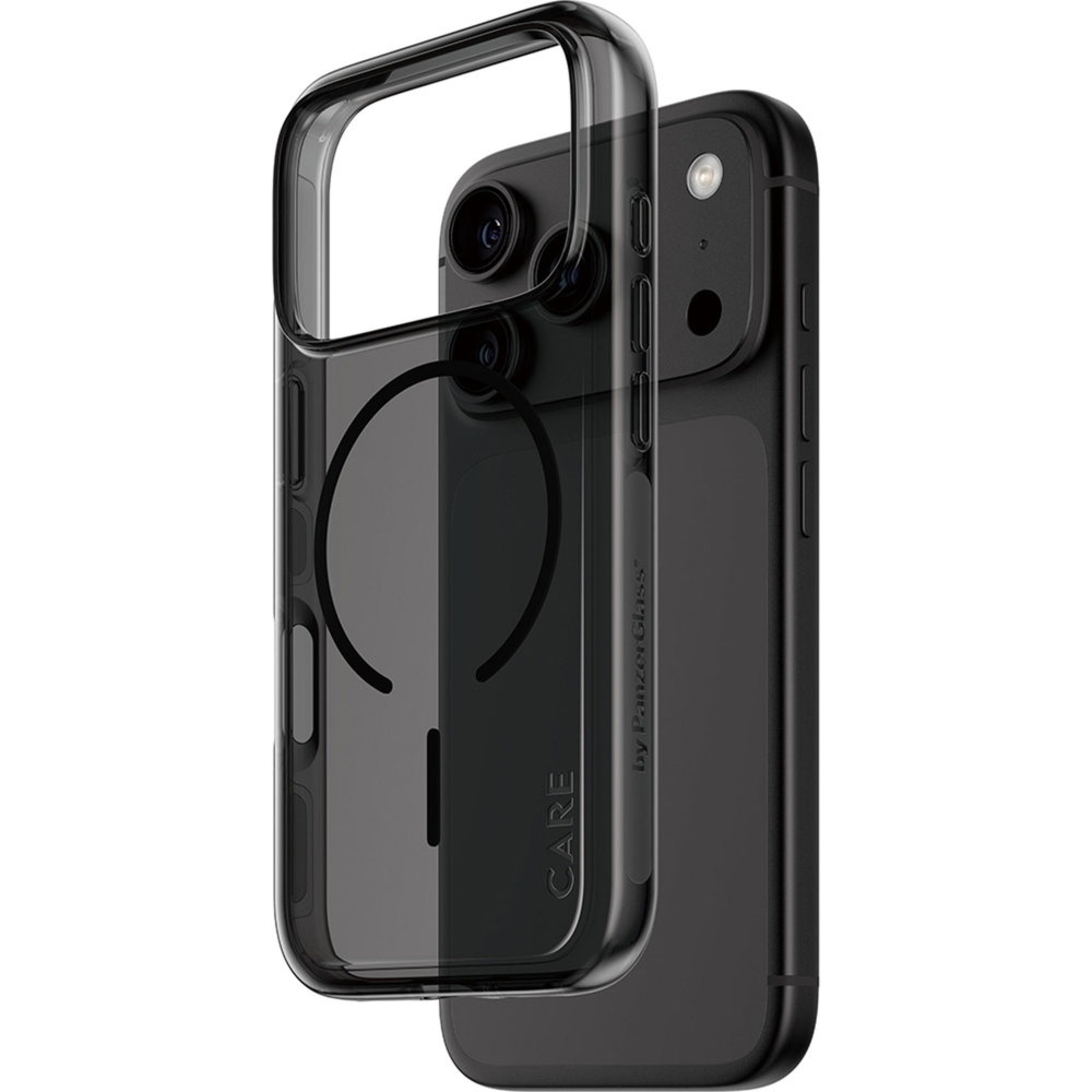 Etui CARE by PanzerGlass Smokey do iPhone 18 Pro / 17 Pro do MagSafe, przydymione-czarne