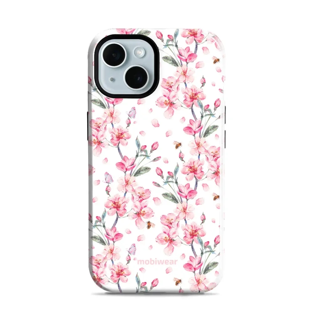Etui ochronne do iPhone 15, Mobiwear Elite Pro, japoński bukiet