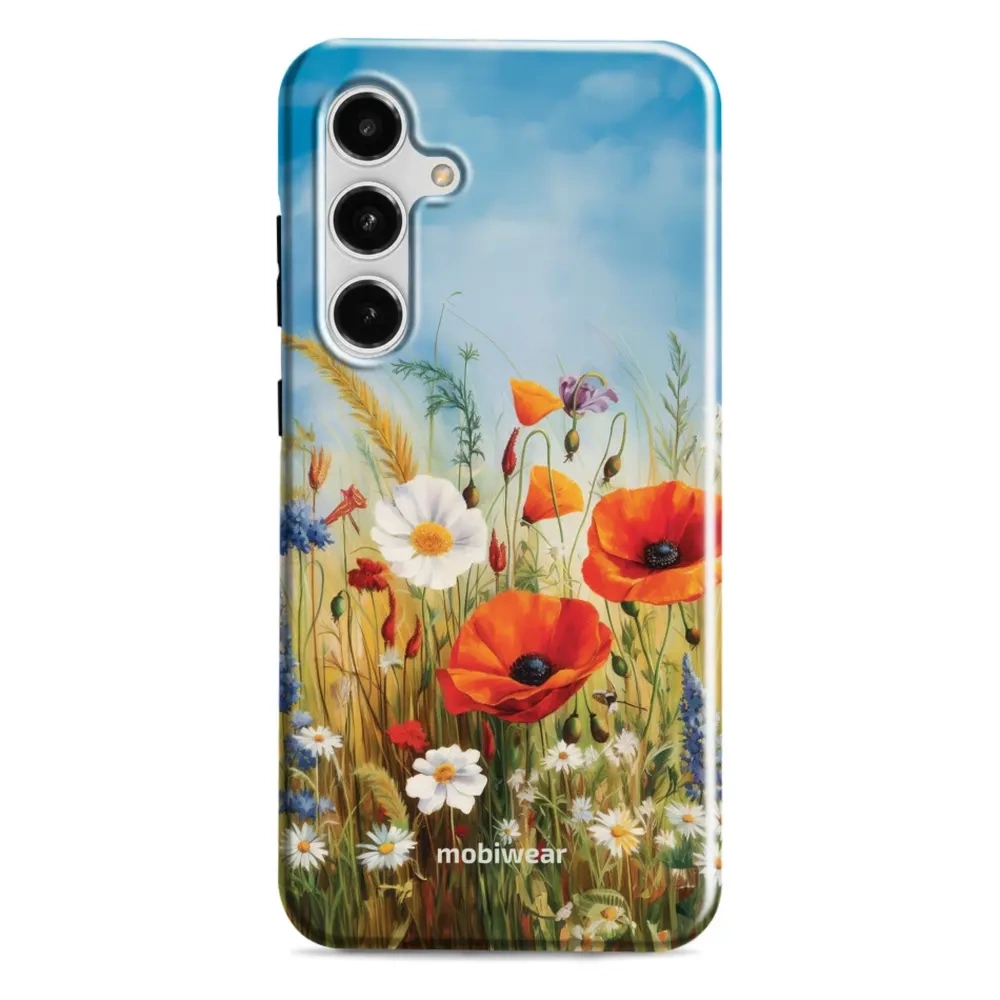 Etui ochronne do Galaxy S24 FE, Mobiwear Elite Pro, łąkowe kwiaty