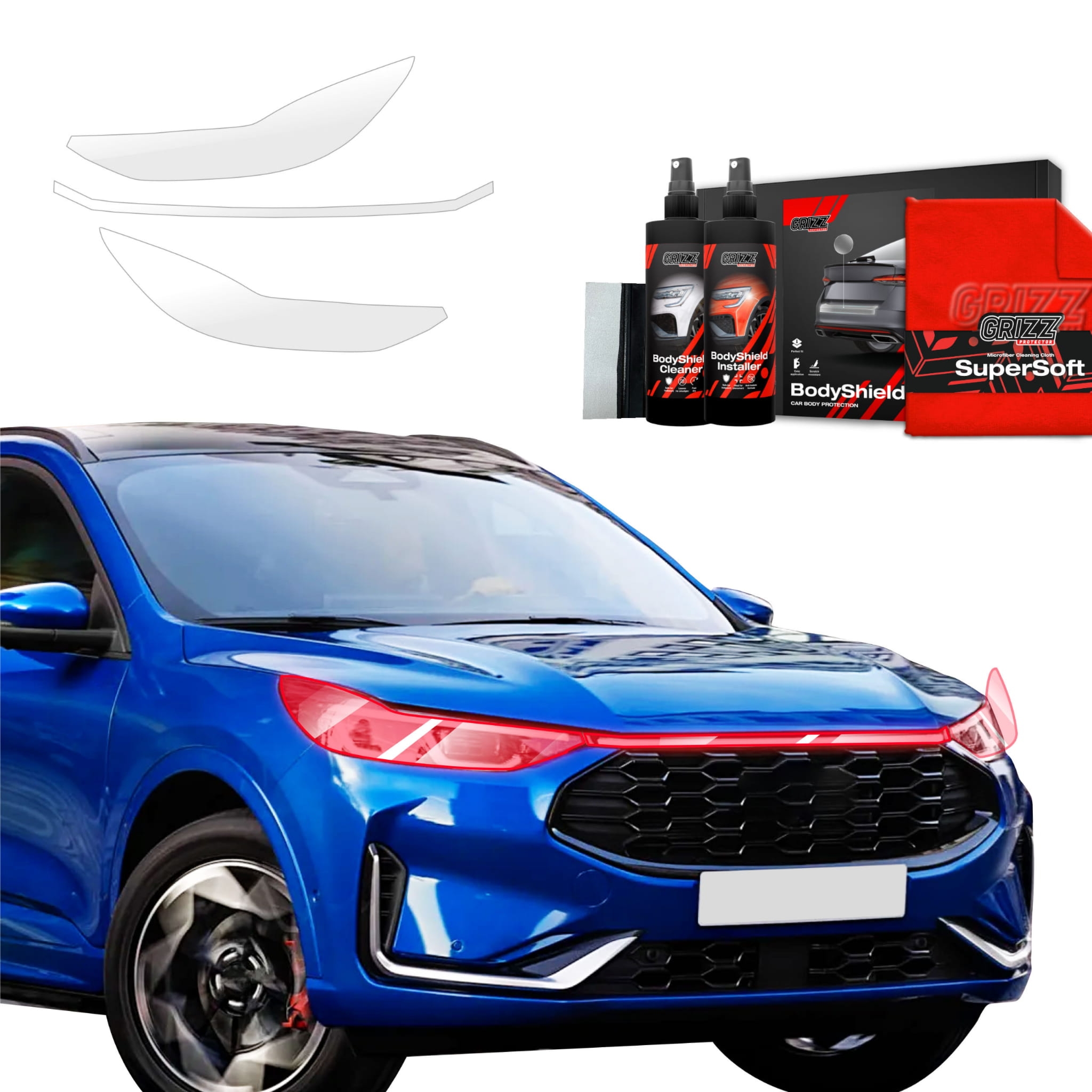 2w1 Folia ochronna Grizz Protector na lampy do Ford Kuga ST-Line X Facelift (2024-2026)