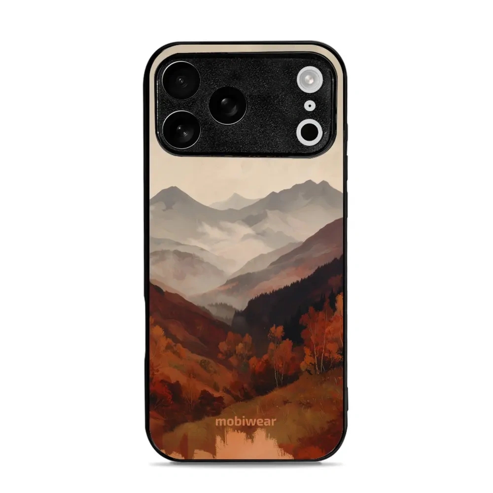 Etui ochronne do iPhone 17 Pro Max, Mobiwear Glossy Case, mglista dolina w górach
