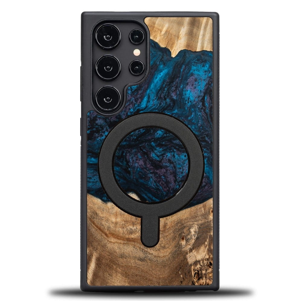 Image of Drewniane etui do Galaxy S25 Ultra, Bewood Unique Planets Neptun do MagSafe