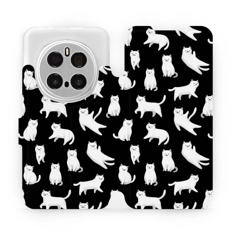 Etui z klapką do Honor Magic7 Pro, Mobiwear Book, kotki luna