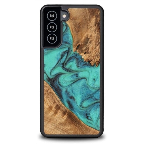 Image of Drewniane etui Bewood do Galaxy S21, Turquoise