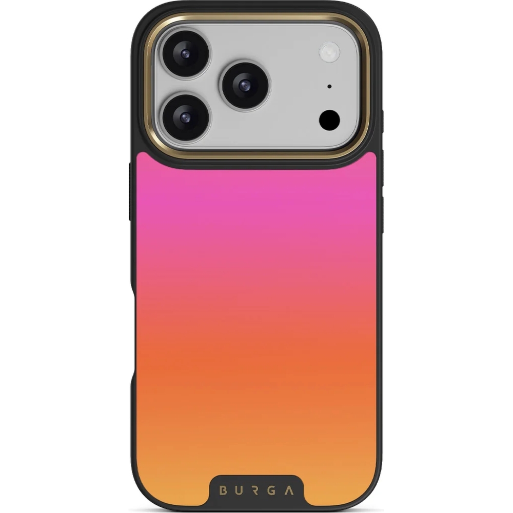 Etui Burga Elite Dark MagSafe do iPhone 17 Pro, Sunset Club Gold