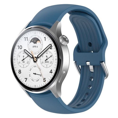 Image of Pasek Bizon Strap Watch Silicone Pro do Xiaomi Watch S1 Pro, ciemnoniebieski