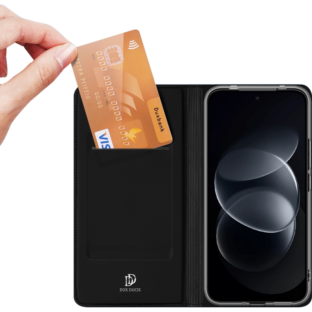 Etui z klapką Dux Ducis Skin Pro do Xiaomi Redmi Note 17 4G/5G, czarne