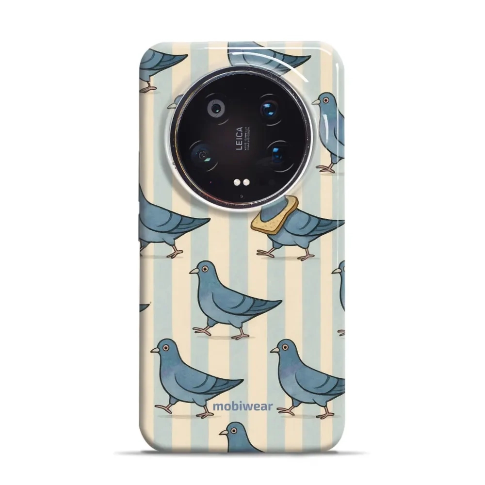 Etui ochronne do Xiaomi 14 Ultra, Mobiwear Elite Pro, błękitne gołębie