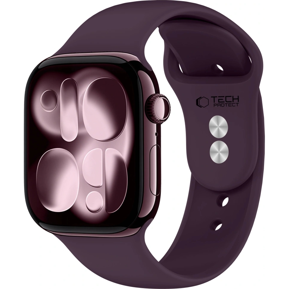 Pasek Tech-Protect Silicone, Apple Watch 49/46/45/44 mm, burgundowy