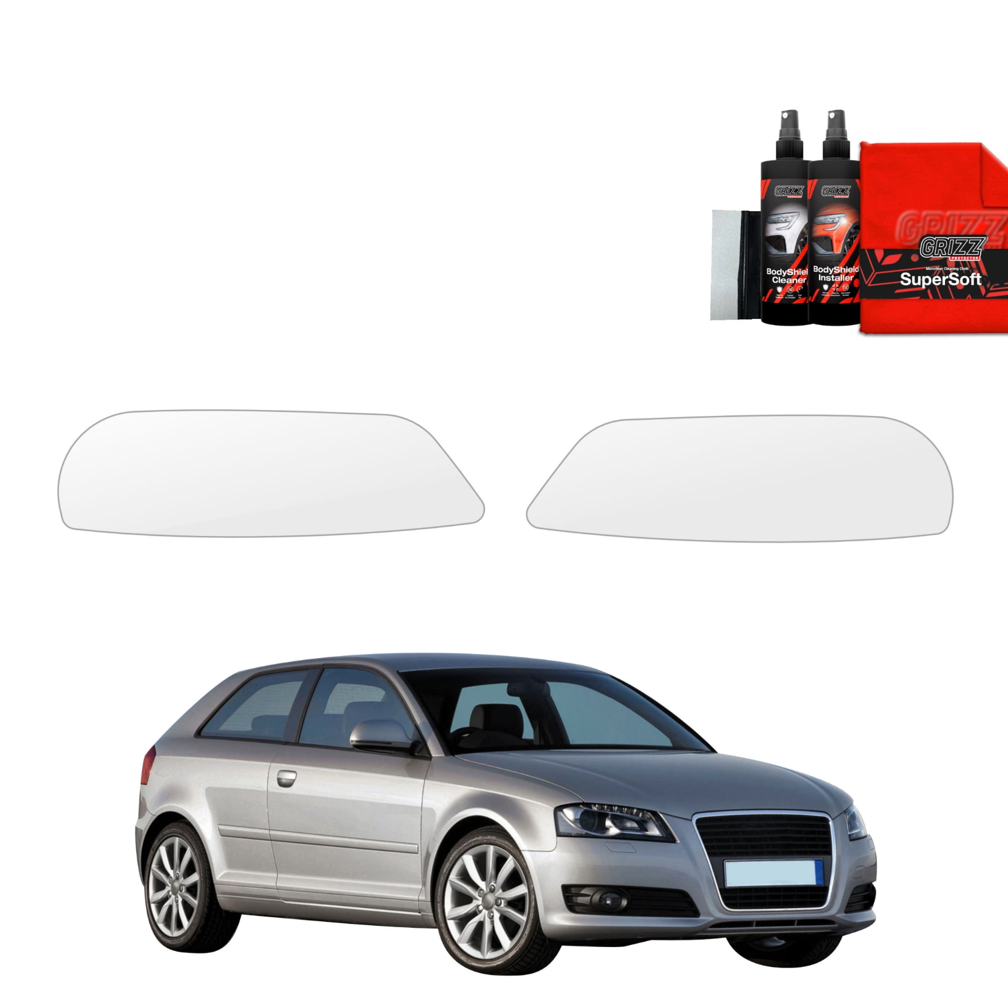 2w1 Folia ochronna na lampy Grizz Protector do Audi A3 8P Hatchback 3D Facelift (2008-2013)