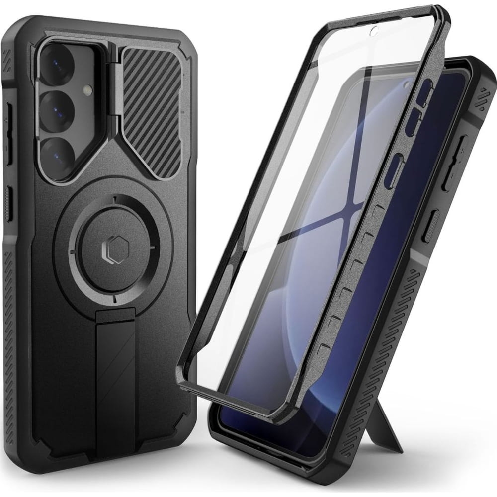 Etui pancerne Tech-Protect Kevlar MagSafe+ do Galaxy S25, czarne