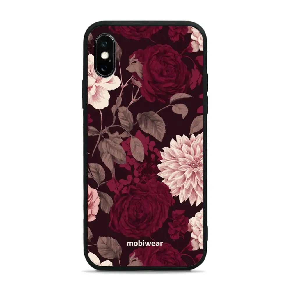 Etui ochronne do iPhone XS, Mobiwear Glossy Case, wino i dalie