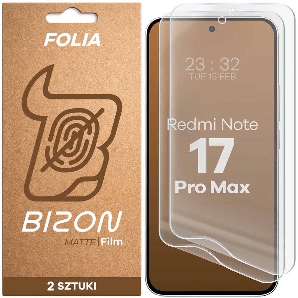 Folia matowa Bizon Film Matte Duo do Xiaomi Redmi Note 17 Pro Max 5G, 2 sztuki