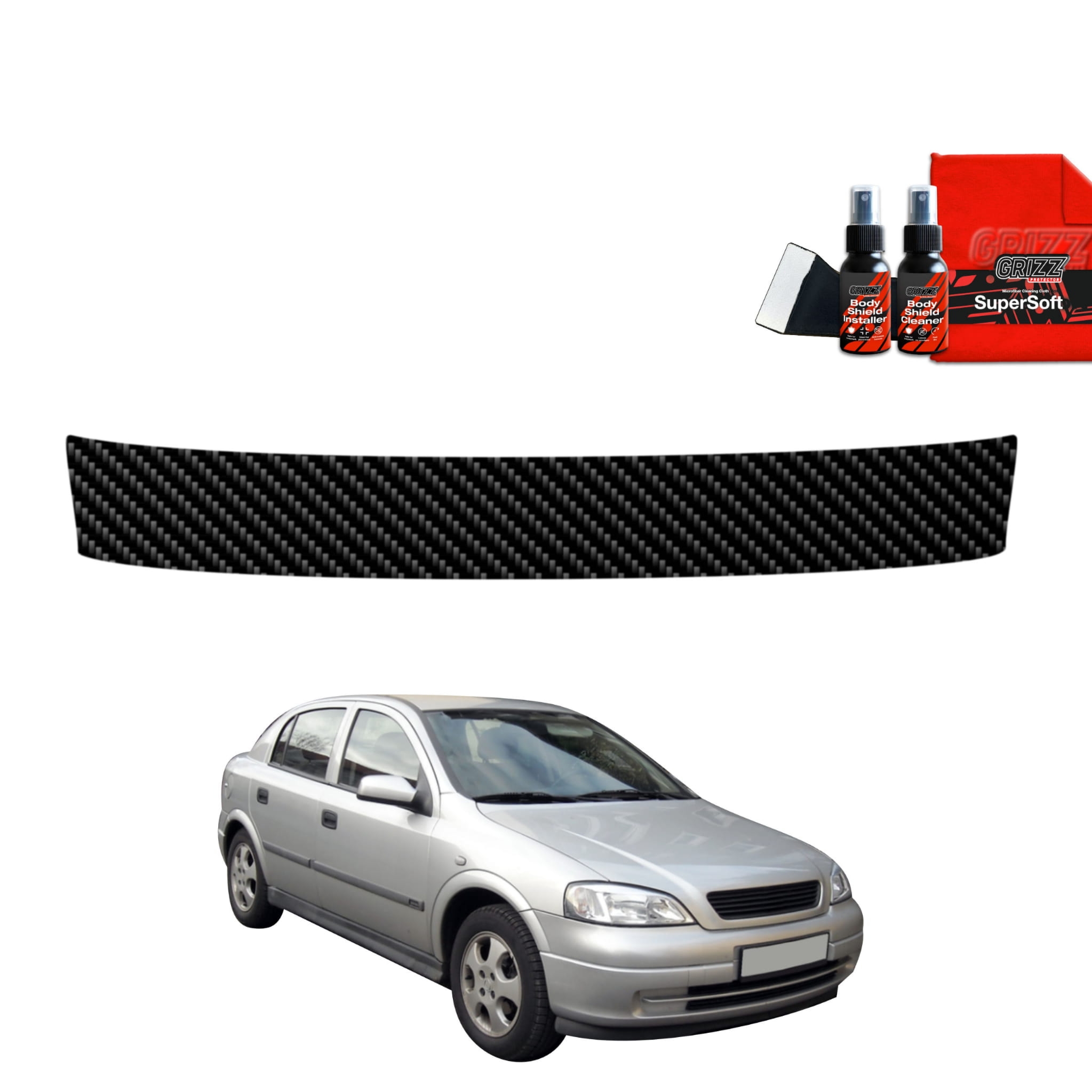 Folia karbonowa Grizz Protector na próg bagażnika do Opel Astra G Hatchback 5D (1998-2009)
