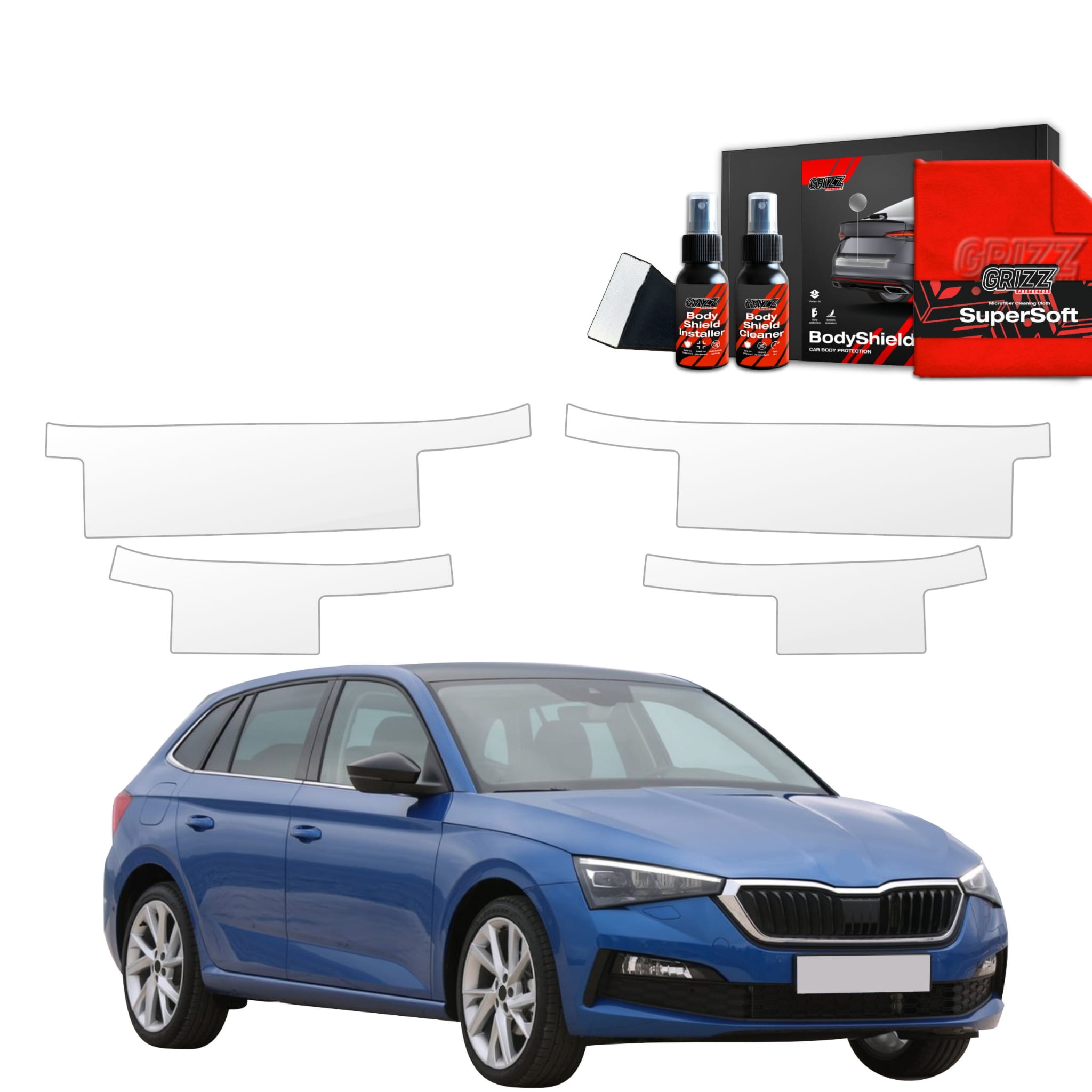 4w1 Folia ochronna na progi Grizz Protector do Skoda Scala (2019-2023)