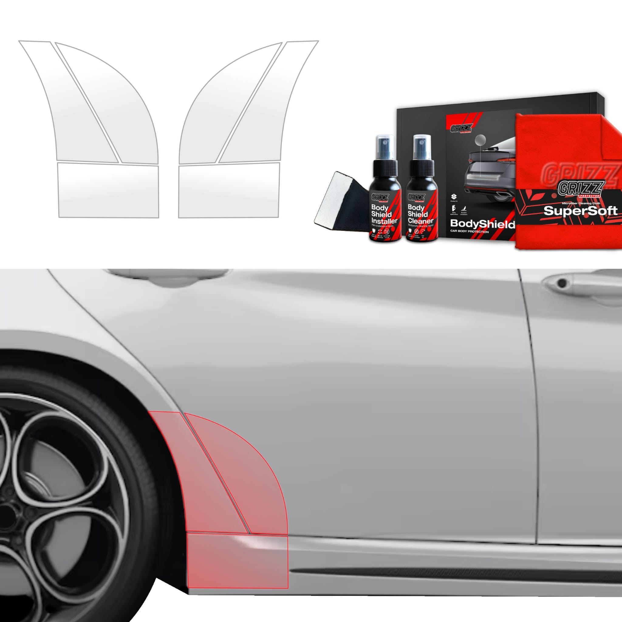 6w1 Folia ochronna Grizz Protector na nadkola do Alfa Romeo Giulia (2023-2026)