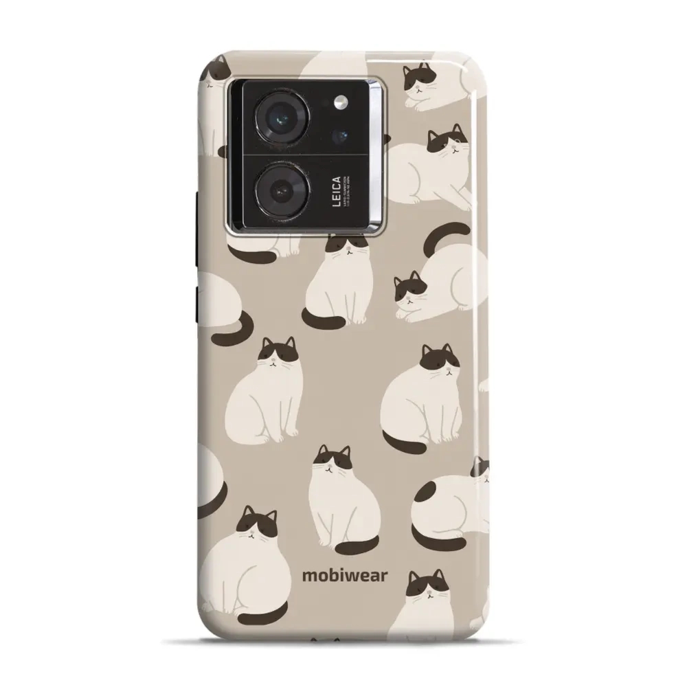 Etui ochronne do Xiaomi 13T Pro, Mobiwear Elite Pro, kawa miau