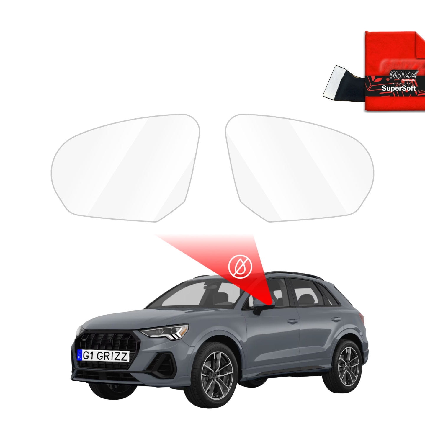 Folia przeciwdeszczowa Grizz Protector na lusterka do Audi Q3 F3 (2018-2025)