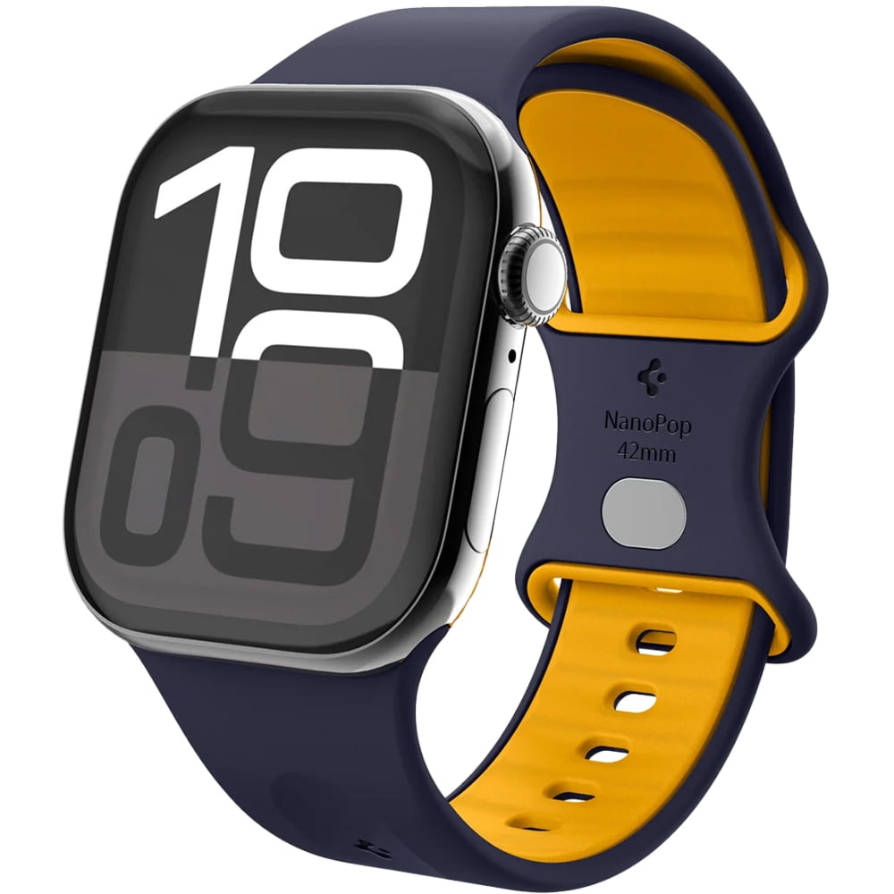 Pasek Spigen Nano Pop do Apple Watch 42/41/40/38mm, granatowo-żółty