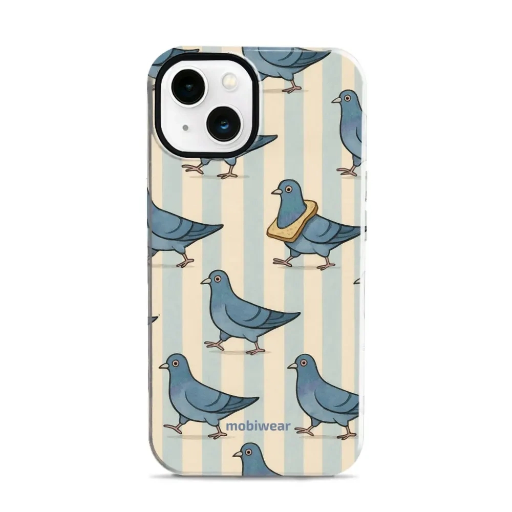 Etui ochronne do iPhone 13, Mobiwear Elite Pro, błękitne gołębie
