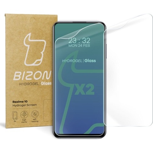 Image of Folia hydrożelowa na ekran Bizon Glass Hydrogel dla Realme 10 4G, 2 sztuki