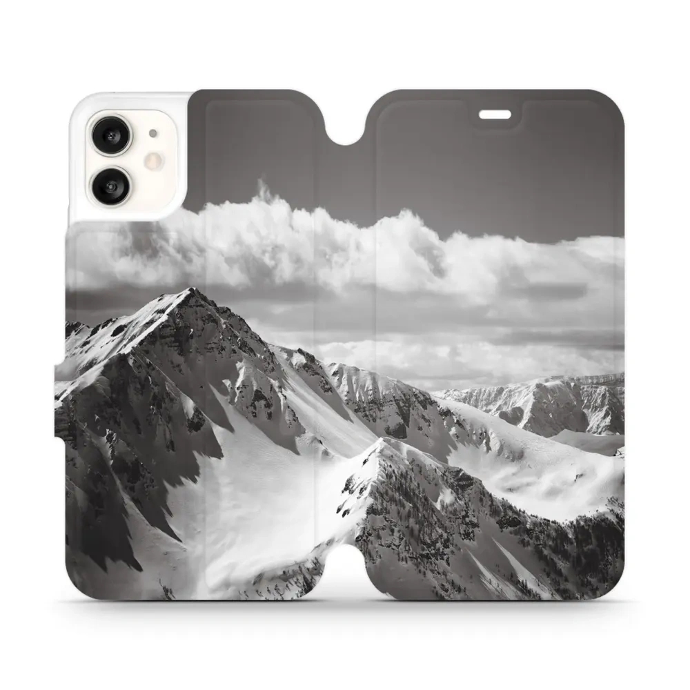 Etui z klapką do iPhone 11, Mobiwear Book, górski szczyt