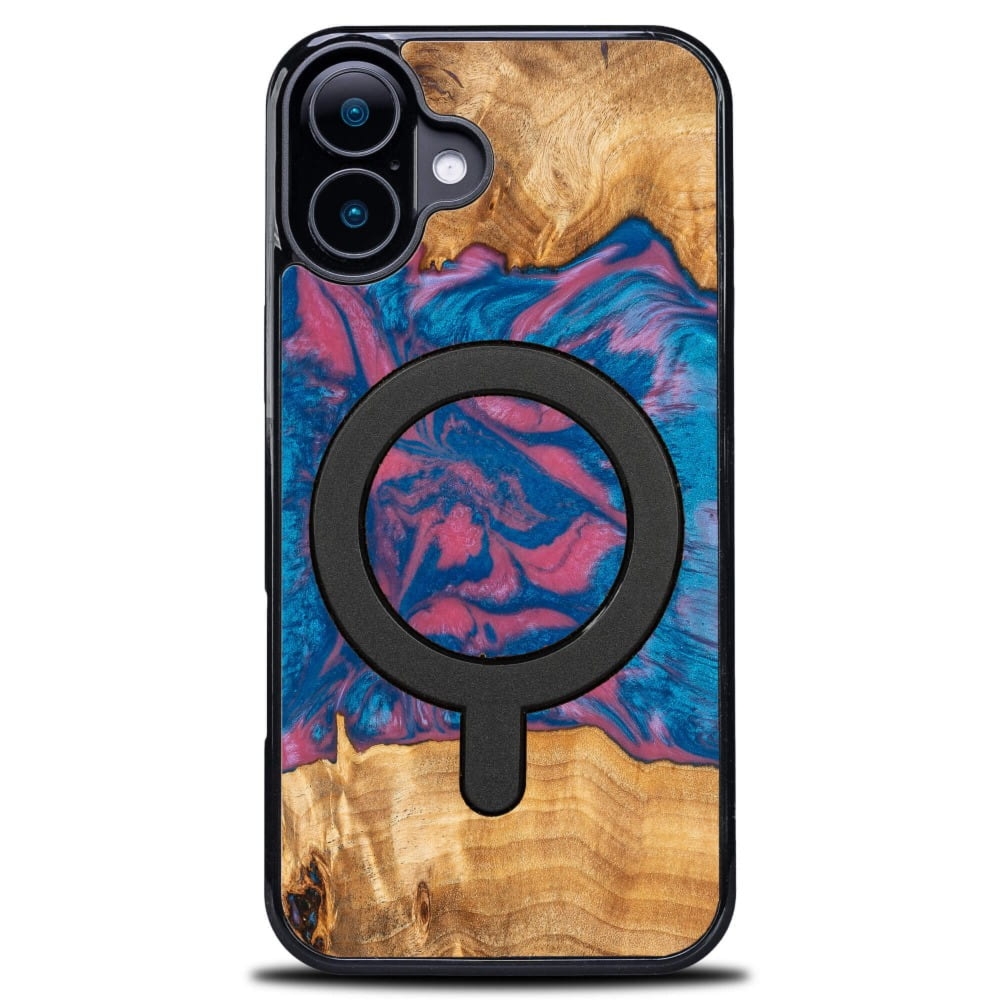 Drewniane etui do iPhone 17, Bewood Unique Neons Vegas do MagSafe