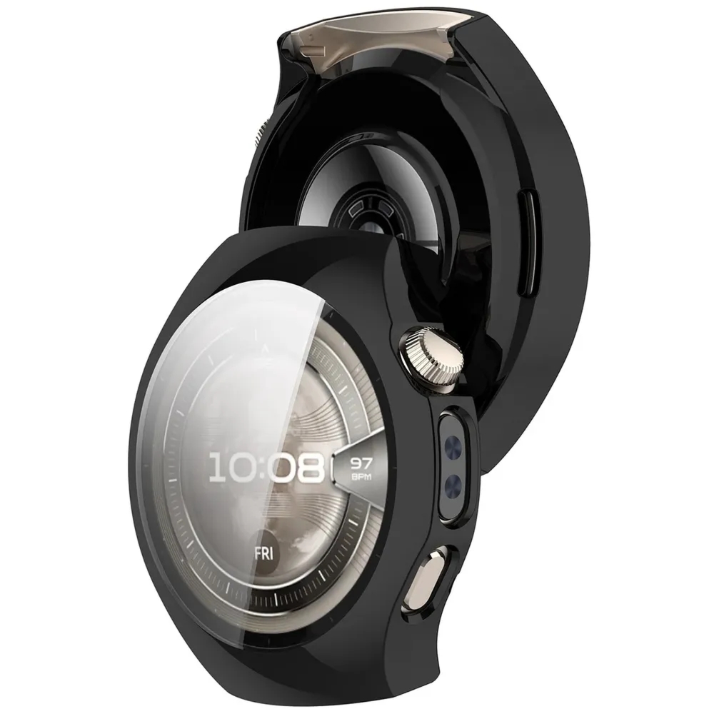Etui z osłoną ekranu Bizon Case Watch Felipe do Huawei Watch 6 42 mm, czarne