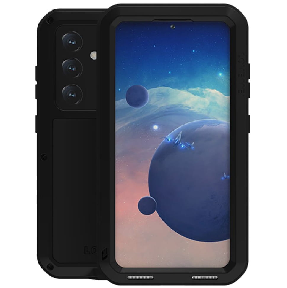 Image of OUTLET: Etui pancerne + szkło LOVE MEI Powerful do Galaxy S24, czarne