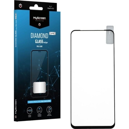 Image of Szkło MyScreen Diamond Lite Glass Edge Full Glue do Motorola Moto G14 4G / G54 5G / G34, czarna ramka