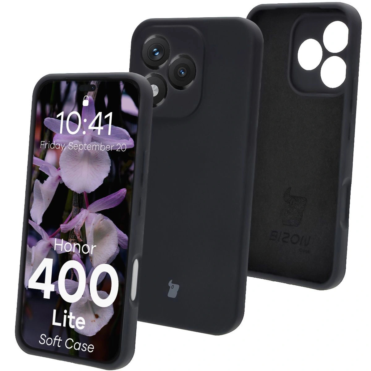 Silikonowe etui Bizon Soft Case do Honor 400 Lite, czarne