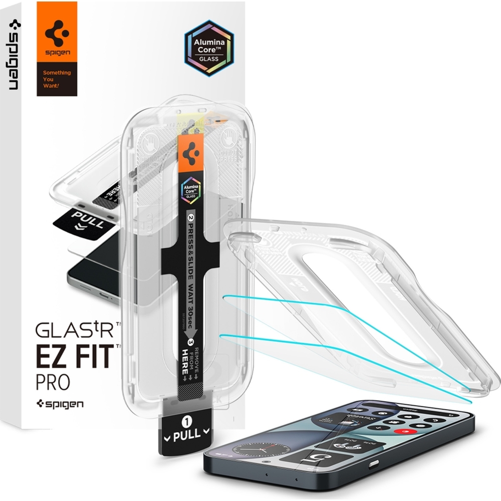 Szkło do etui + Aplikator Spigen Glas.tR EZ Fit Pro 2-Pack (AC) do Nothing Phone 4a
