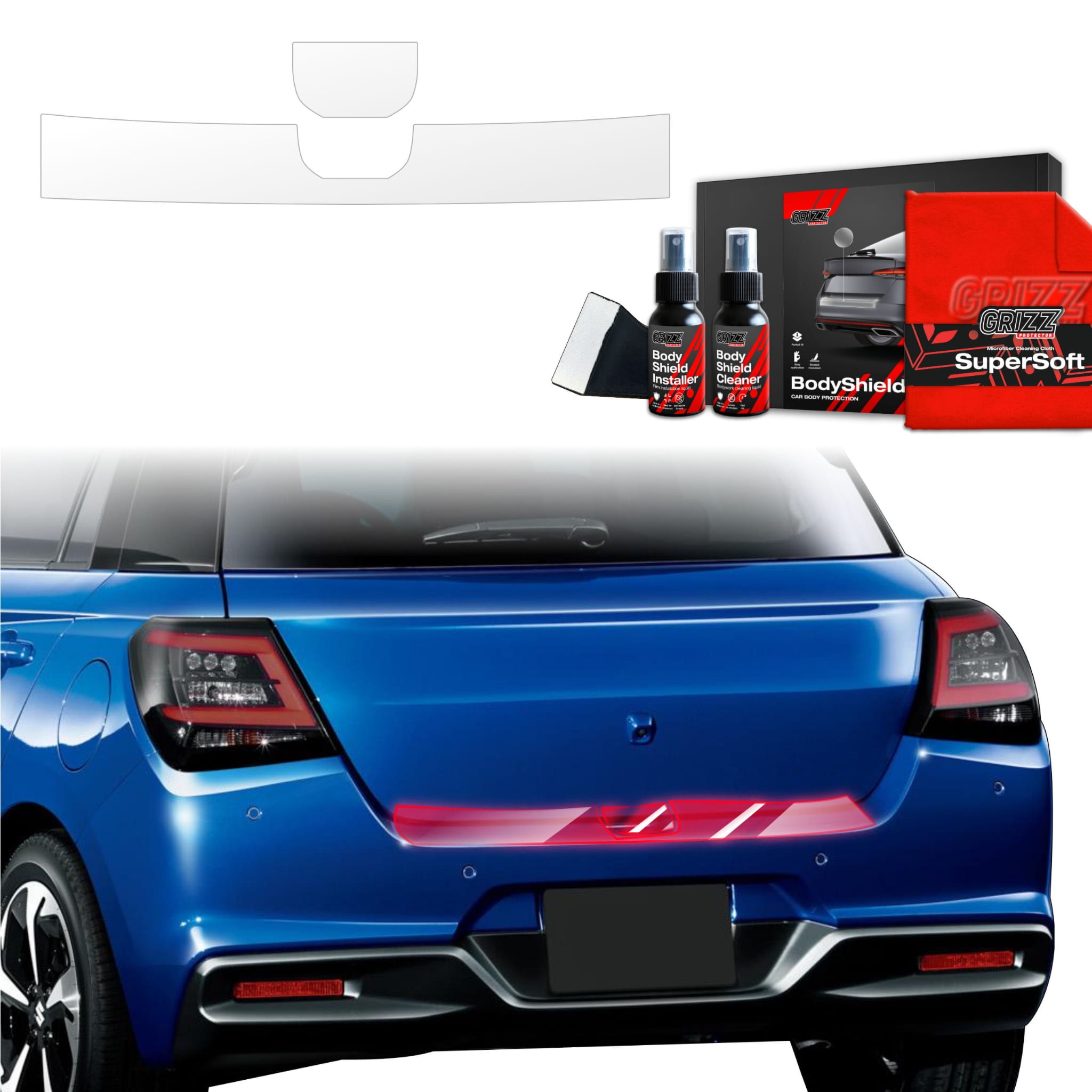 2w1 Folia ochronna Grizz Protector na próg bagażnika do Suzuki Swift (2024-2026)